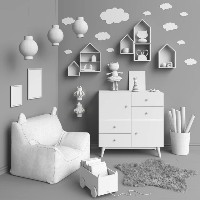 Toys and furniture set 10 — Скачать