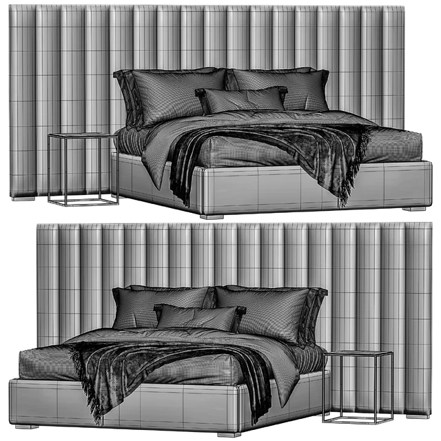 RH Modena Vertical Channel Extended Platform Bed 2 — Скачать