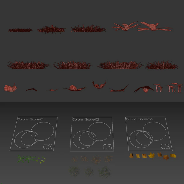 grass set05 with leaves — Descargar