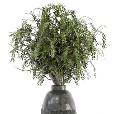 Bouquet Plants in rusty Concrete Pots - Set 562 — Ver 3