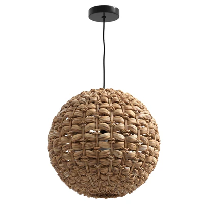 Woven Pendant Lamp Brown SIWAZE — Ver 2