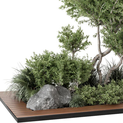 Outdoor Garden Set Bush and Tree - Garden Set 813 — View 2
