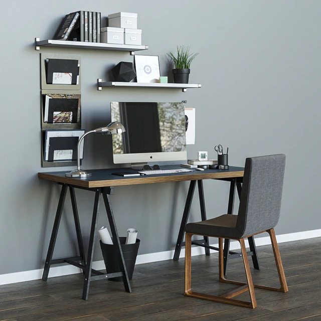 Workplace table ikea LINNMON / ODVALD — Descargar
