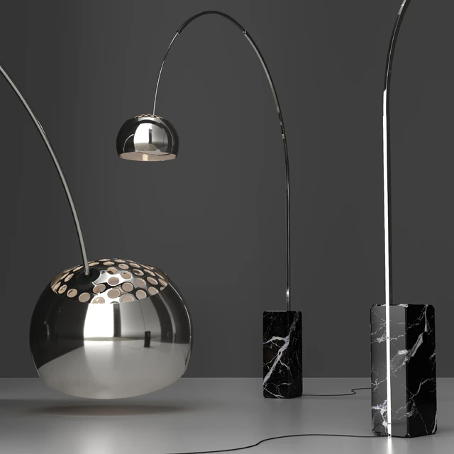 Floor Lamp Flos Arco BLACK — Скачать