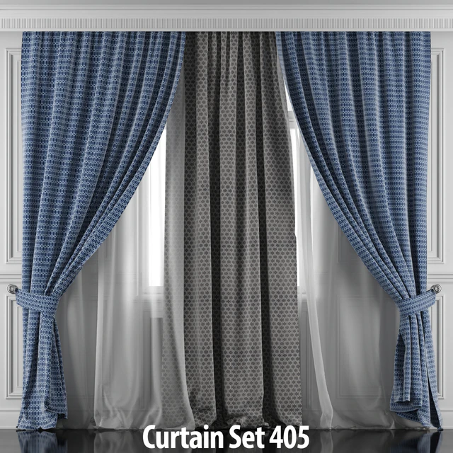 Curtains with window and moldings 402-407 — Download