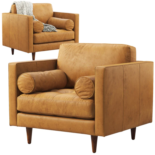 Joybird Briar Leather Chair — Descargar