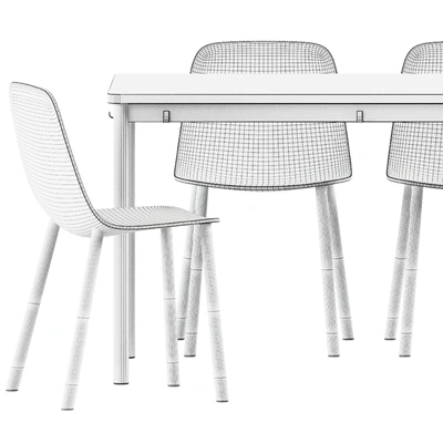 Tommaryd table by Ikea and Maarten Plastic Chair by Viccarbe — Вид 4