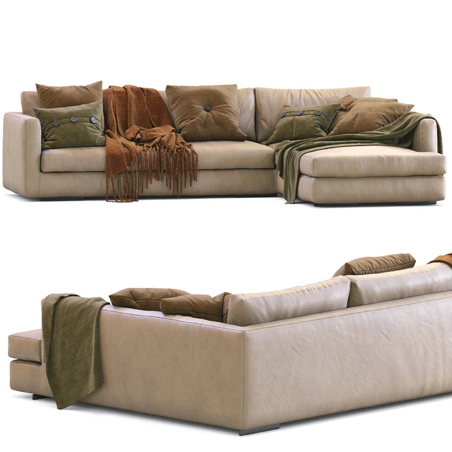 Flexform Leather Sofa MAGNUM — Скачать