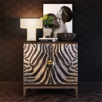 Horchow Vanna Zebra Cabinet — Вид 1
