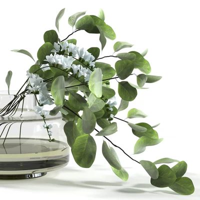 Bouquet with freesias and eucalyptus — Ver 3