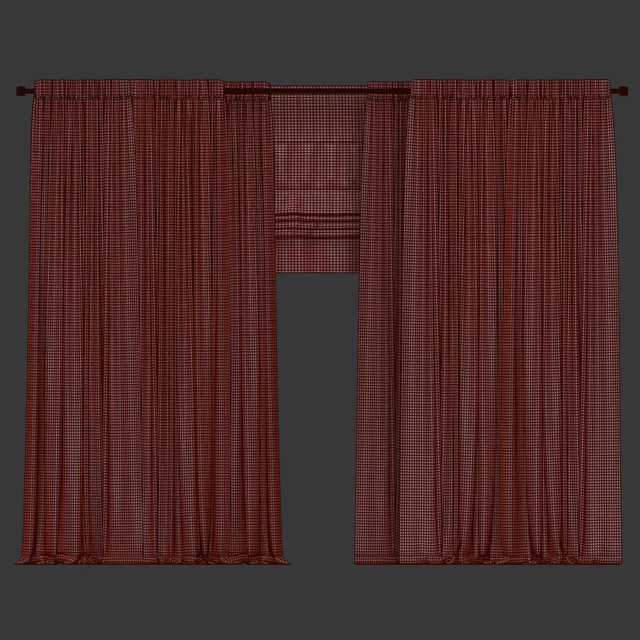 Curtains with roman and tulle. — Descargar