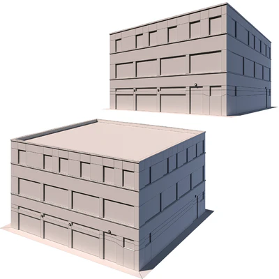 Low poly building 8K texture — Ver 3