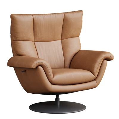 Deacon Leather Swivel Recliner armchair — Вид 1