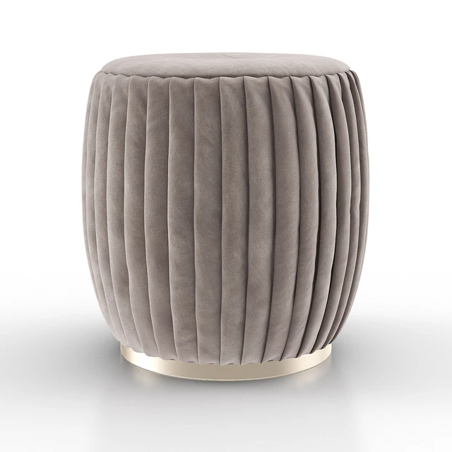 Bella Beige Velvet Ottoman — Скачать