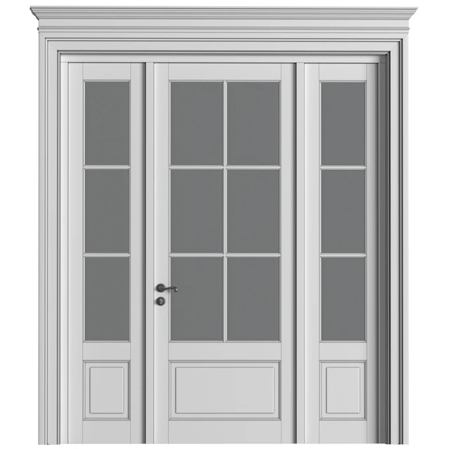 French Interior doors in classic style. French Art Deco Modern Door Partition.Entrance to the house — Download