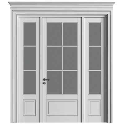 French Interior doors in classic style. French Art Deco Modern Door Partition.Entrance to the house — download