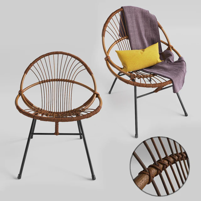 Rohe Noordwolde rattan vintage chair — Descargar