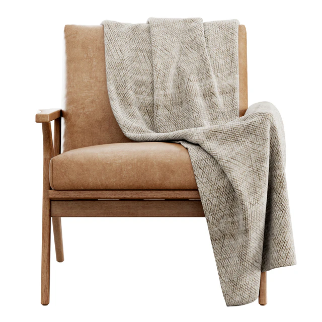 Cavett Wood Frame Armchair by Crate & Barrel — Descargar