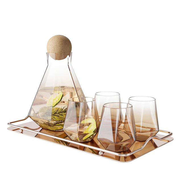 Geometric Glass Decanter Set — Descargar