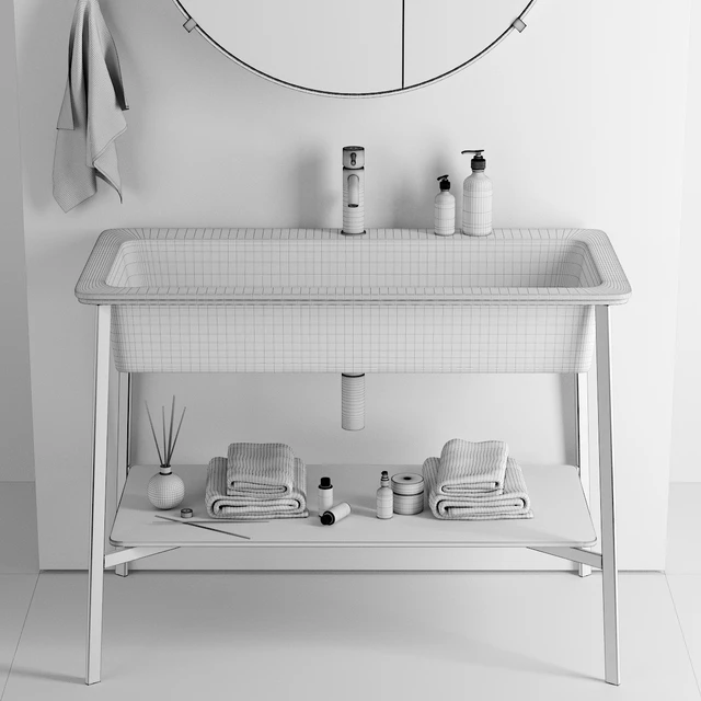 Wash Basin Ceramica Cielo Catino Rettangolare — Descargar