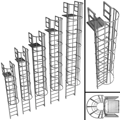 Пожарная лестница / Элементы пожарной безопасности / Roof ladder — Вид 2