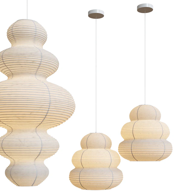 Wabi-sabi paper ceiling lights — Скачать