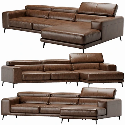 Ditre Italia Anderson Chaise Lounge Leather — Ver 3