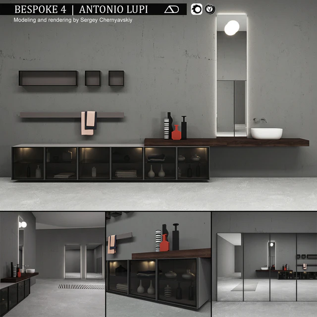 Bathroom furniture set Bespoke 4 — Скачать