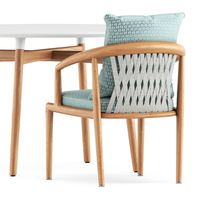 Secret garden chair by Poltrona Frau and BA103 round table by Carl Hansen and Son — Скачать