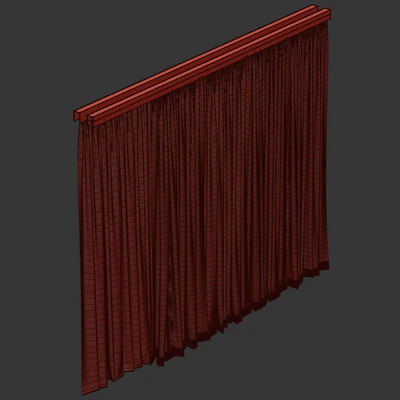 Curtain with rod 001 brown curtain HBH — Вид 3