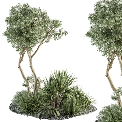 Needle tree and Bush - Outdoor Garden Set 305 — Ver 1