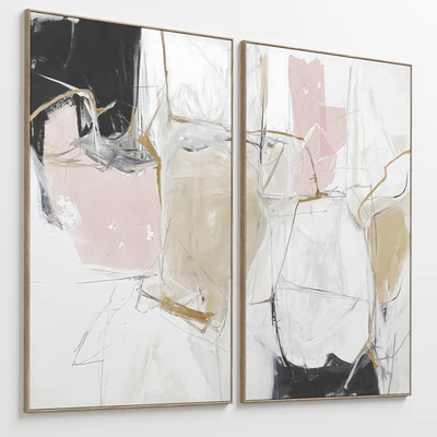 Large Abstract Neutral Wall Art C-378 — Вид 2