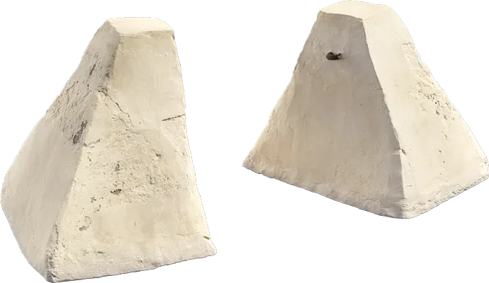 painted concrete bollard 001 — Скачать