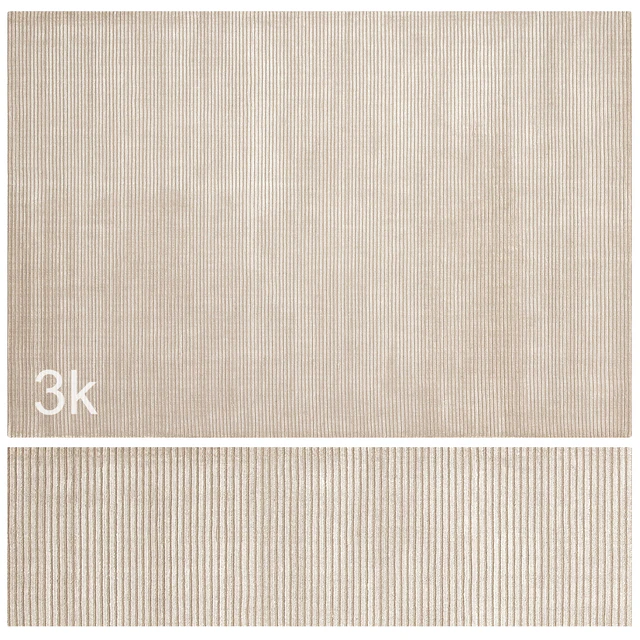 Carpet set 70 - Beige Stripes Wool Rug/ 4K — Скачать