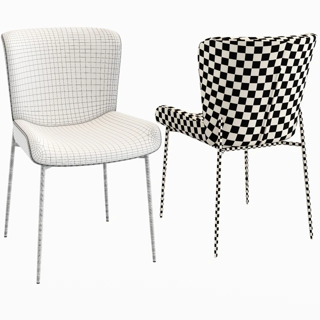 Westwing Collection Sedia imbottita in velluto grigioTess — Скачать