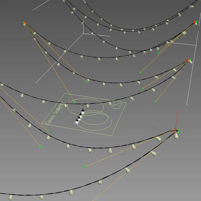 Editable Garland Galaxy Bulb String — Descargar