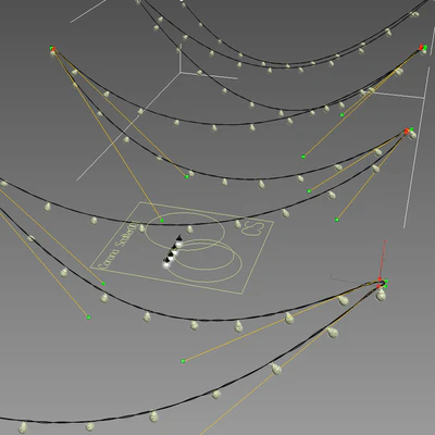 Editable Garland Galaxy Bulb String — Ver 3