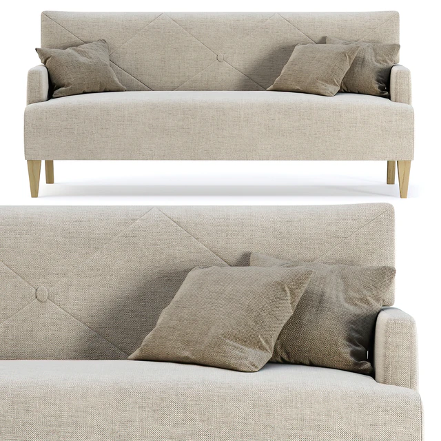HBF Brentwood Sofa with button back / Triple sofa — Descargar