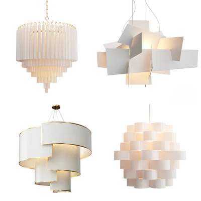 Collection white chandeliers — Ver 1