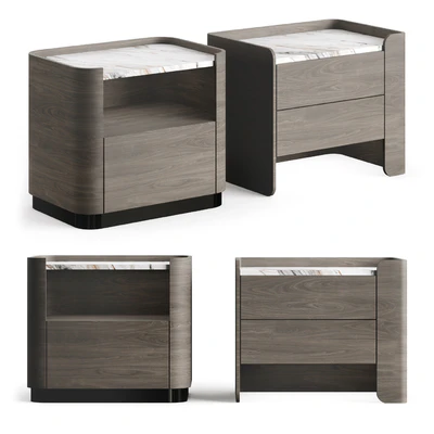Echo Wood Bedside Table Lux Lucia Casa — Ver 1