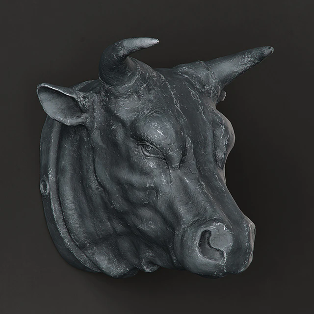 RH CIRCA 1900 CAST METAL BULL'S HEAD — Descargar