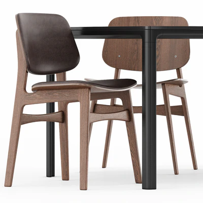 Soborg Wood Base, Mesa Table by Fredericia — Вид 2