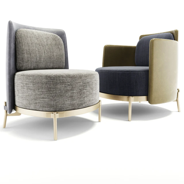 Minotti Tape Armchair Set — Descargar