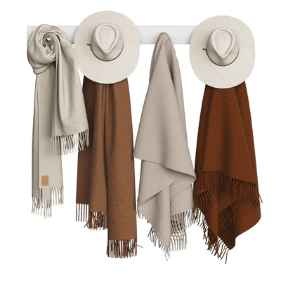 Hats and scarves on a hanger — Ver 1