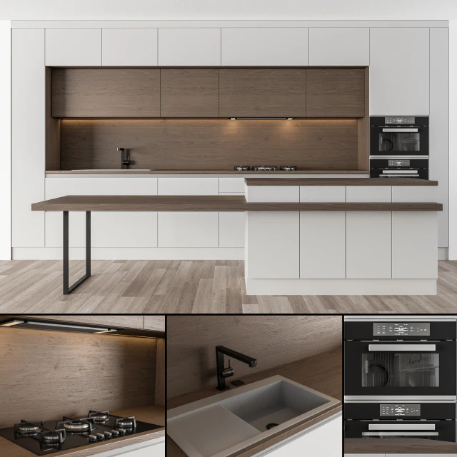 Kitchen Modern - White and Wood 32 — Descargar