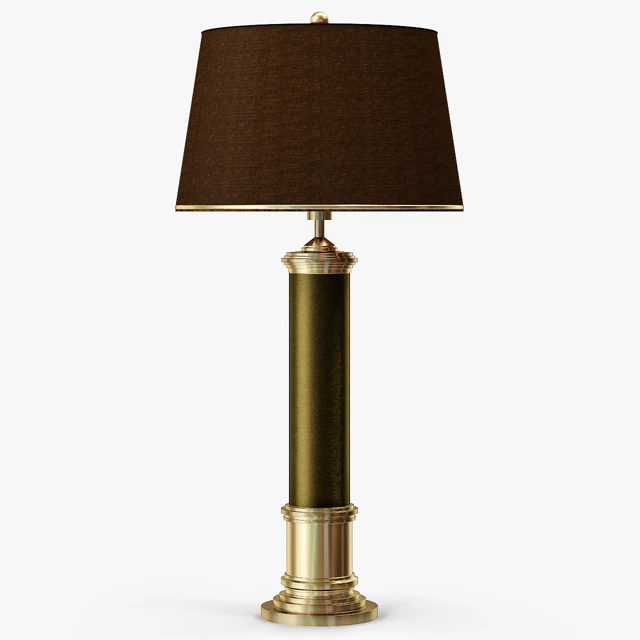 Frederick Cooper Leather Column Table Lamp — Descargar