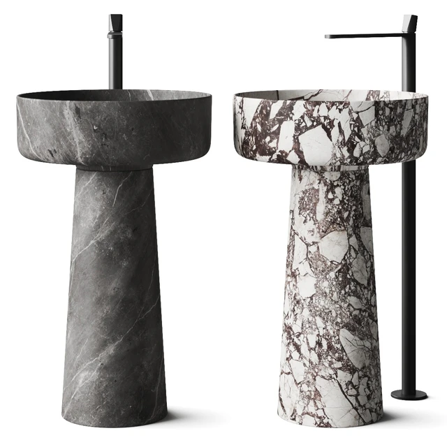 Antonio Lupi Albume Washbasin & Indigo Freestanding Mixer — Descargar