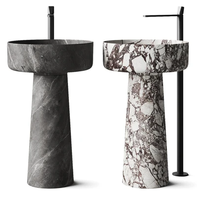Antonio Lupi Albume Washbasin & Indigo Freestanding Mixer — Ver 4