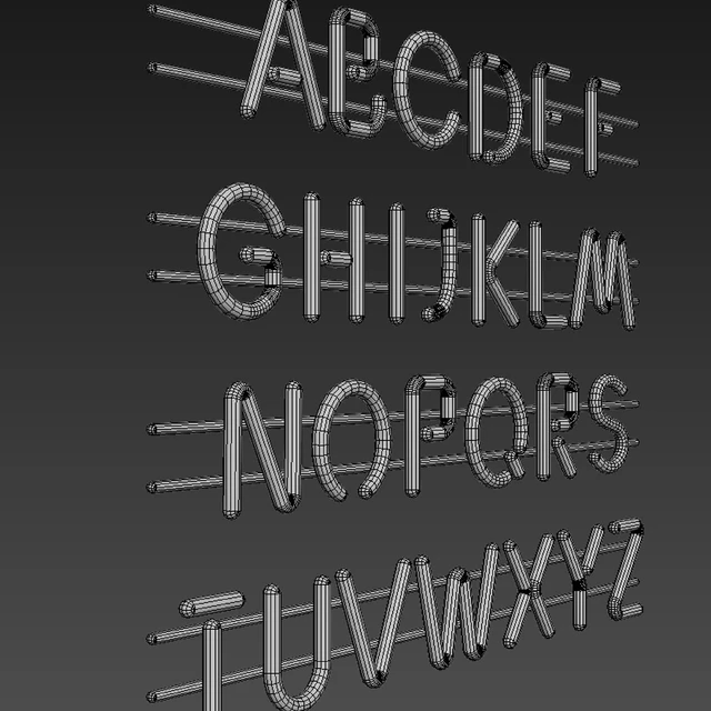 Light modules. Set 06. Neon Alphabet — Скачать