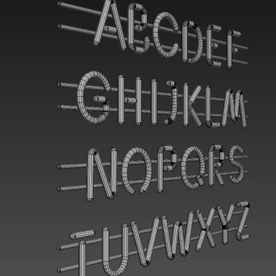 Light modules. Set 06. Neon Alphabet — Вид 2